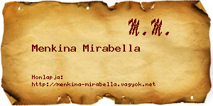 Menkina Mirabella névjegykártya